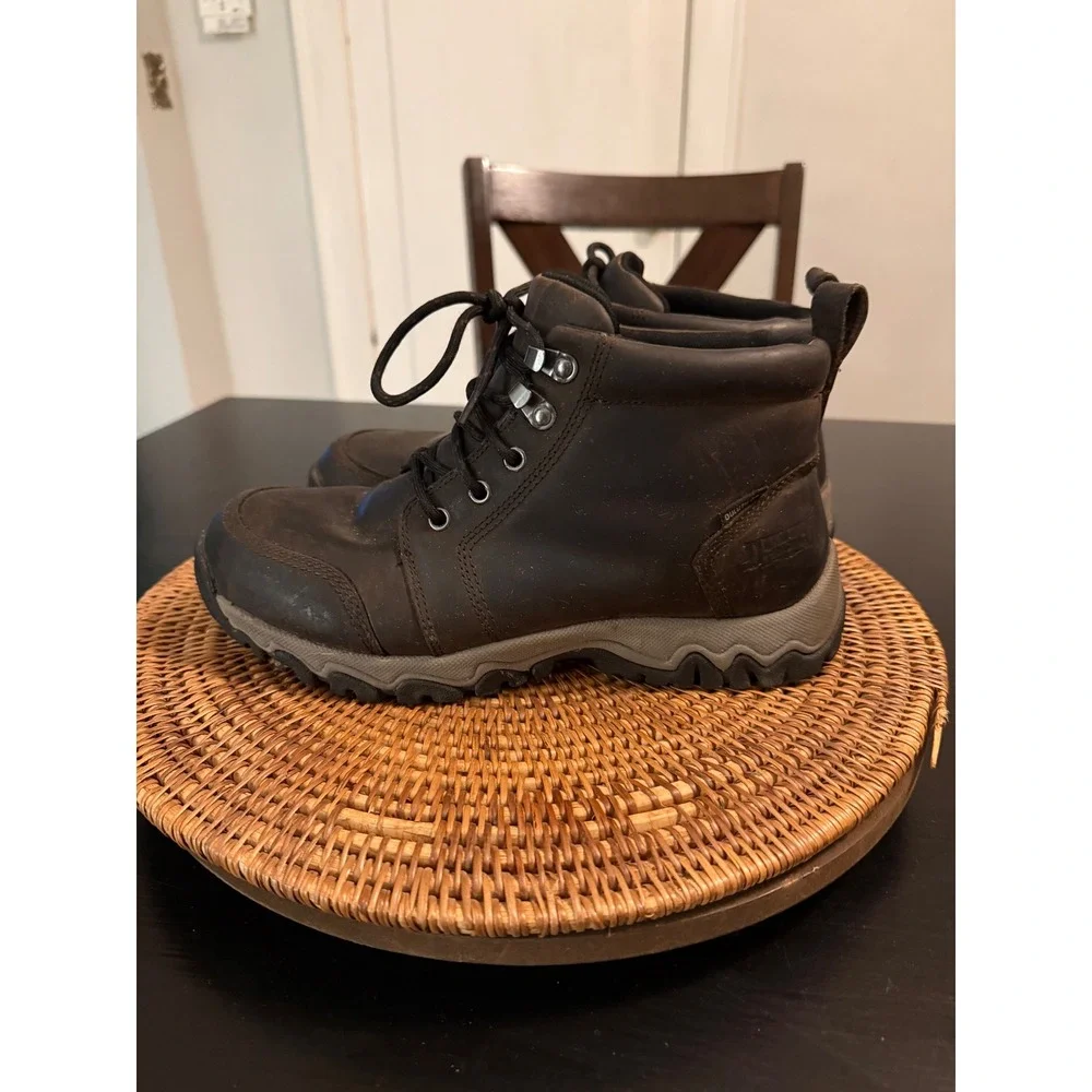Duluth Trading Co Jackpine Waterproof Leather Boots‎ Mens 8.5 Wide Brown 52711